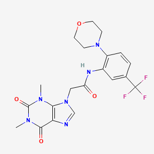 2-(1,3-dimethyl-2,6-dioxo-9-purinyl)-N-[2-(4-morpholinyl)-5-(trifluoromethyl)phenyl]acetamide