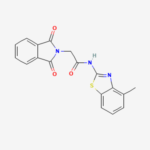 molecular formula C18H13N3O3S B1224556 2-(1,3-dioxo-2-isoindolyl)-N-(4-methyl-1,3-benzothiazol-2-yl)acetamide 