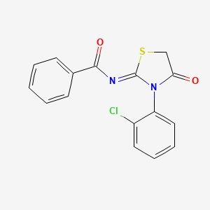 molecular formula C16H11ClN2O2S B1224564 N~1~-[3-(2-CHLOROPHENYL)-4-OXO-1,3-THIAZOLAN-2-YLIDEN]BENZAMIDE 