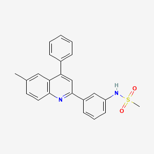 N-[3-(6-methyl-4-phenyl-2-quinolinyl)phenyl]methanesulfonamide