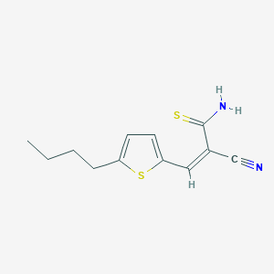 molecular formula C12H14N2S2 B1224571 (Z)-3-(5-butylthiophen-2-yl)-2-cyanoprop-2-enethioamide 