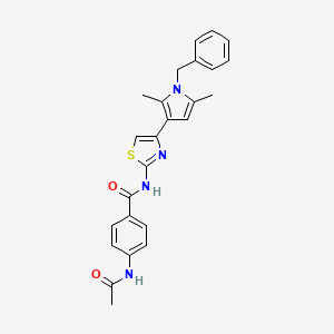 4-acetamido-N-[4-[2,5-dimethyl-1-(phenylmethyl)-3-pyrrolyl]-2-thiazolyl]benzamide