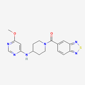 molecular formula C17H18N6O2S B12245748 N-[1-(2,1,3-benzothiadiazole-5-carbonyl)piperidin-4-yl]-6-methoxypyrimidin-4-amine 