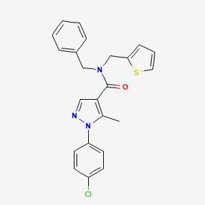 1-(4-chlorophenyl)-5-methyl-N-(phenylmethyl)-N-(thiophen-2-ylmethyl)-4-pyrazolecarboxamide