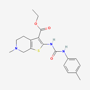 6-methyl-2-[[(4-methylanilino)-oxomethyl]amino]-5,7-dihydro-4H-thieno[2,3-c]pyridine-3-carboxylic acid ethyl ester