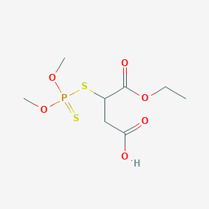molecular formula C8H15O6PS2 B122458 丁二酸，((二甲氧基膦硫代)硫代)-，单乙酯 CAS No. 1642-51-9