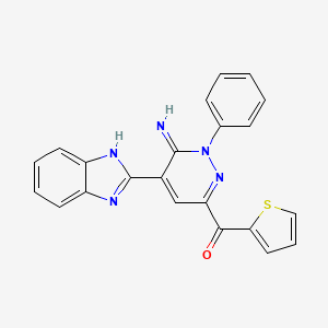 [4-(2-benzimidazolylidene)-3-imino-2-phenyl-1H-pyridazin-6-yl]-thiophen-2-ylmethanone