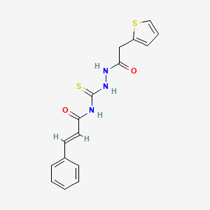 3-Phenyl-N-[N'-(2-thiophen-2-yl-acetyl)-hydrazinocarbothioyl]-acrylamide
