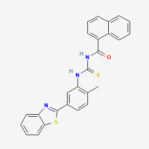 N-[[5-(1,3-benzothiazol-2-yl)-2-methylanilino]-sulfanylidenemethyl]-1-naphthalenecarboxamide