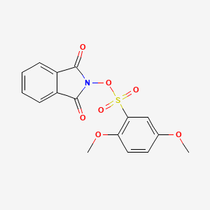 molecular formula C16H13NO7S B1224606 2,5-Dimethoxybenzenesulfonic acid (1,3-dioxo-2-isoindolyl) ester 