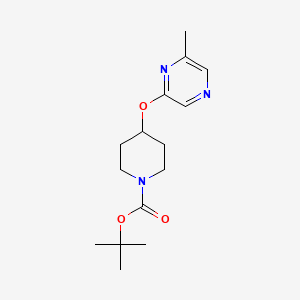 molecular formula C15H23N3O3 B12246281 Tert-butyl 4-[(6-methylpyrazin-2-yl)oxy]piperidine-1-carboxylate 