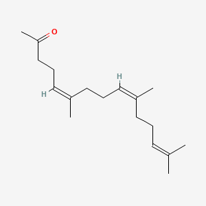 molecular formula C18H30O B1224631 (5Z,9Z)-6,10,14-trimethylpentadeca-5,9,13-trien-2-one CAS No. 3796-69-8