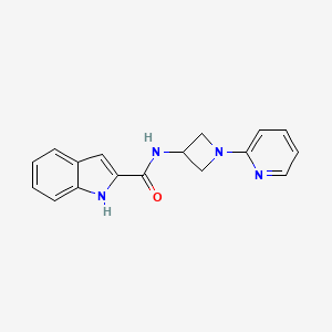 molecular formula C17H16N4O B12246410 N-[1-(pyridin-2-yl)azetidin-3-yl]-1H-indole-2-carboxamide 
