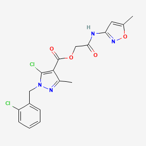 5-Chloro-1-[(2-chlorophenyl)methyl]-3-methyl-4-pyrazolecarboxylic acid [2-[(5-methyl-3-isoxazolyl)amino]-2-oxoethyl] ester