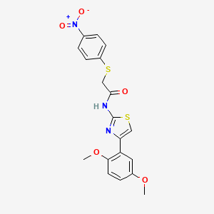 N-[4-(2,5-dimethoxyphenyl)-2-thiazolyl]-2-[(4-nitrophenyl)thio]acetamide