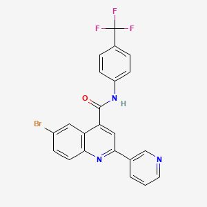 6-bromo-2-(3-pyridinyl)-N-[4-(trifluoromethyl)phenyl]-4-quinolinecarboxamide