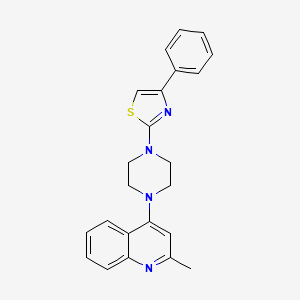 2-[4-(2-Methyl-4-quinolinyl)-1-piperazinyl]-4-phenylthiazole