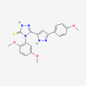 4-(2,5-dimethoxyphenyl)-3-[3-(4-methoxyphenyl)-1H-pyrazol-5-yl]-1H-1,2,4-triazole-5-thione