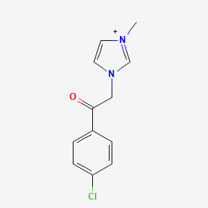 1-(4-Chlorophenyl)-2-(3-methyl-1-imidazol-3-iumyl)ethanone
