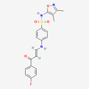 N-(3,4-dimethylisoxazol-5-yl)-4-{[(1E)-3-(4-fluorophenyl)-3-oxoprop-1-enyl]amino}benzenesulfonamide