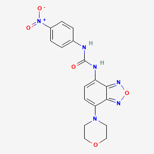 molecular formula C17H16N6O5 B1224694 1-[4-(4-Morpholinyl)-2,1,3-benzoxadiazol-7-yl]-3-(4-nitrophenyl)urea 