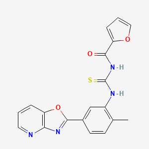 N-[[2-methyl-5-(2-oxazolo[4,5-b]pyridinyl)anilino]-sulfanylidenemethyl]-2-furancarboxamide
