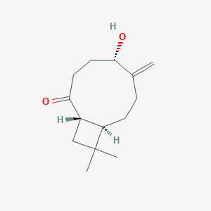 molecular formula C14H22O2 B1224705 (1S,5S,9R)-5-hydroxy-10,10-dimethyl-6-methylidenebicyclo[7.2.0]undecan-2-one 