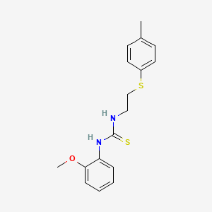 molecular formula C17H20N2OS2 B1224713 1-(2-Methoxyphenyl)-3-[2-[(4-methylphenyl)thio]ethyl]thiourea 