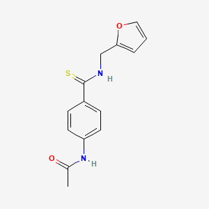 molecular formula C14H14N2O2S B1224722 N-[4-[(2-furanylmethylamino)-sulfanylidenemethyl]phenyl]acetamide 