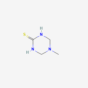 molecular formula C4H9N3S B1224725 5-Methyl-1,3,5-triazinane-2-thione CAS No. 6746-27-6