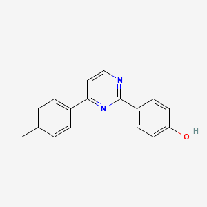 molecular formula C17H14N2O B1224731 4-[4-(4-Methylphenyl)-2-pyrimidinyl]benzenol CAS No. 477846-83-6
