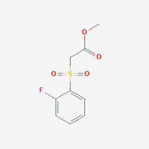 molecular formula C9H9FO4S B12247456 Methyl [(2-fluorophenyl)sulfonyl]acetate 
