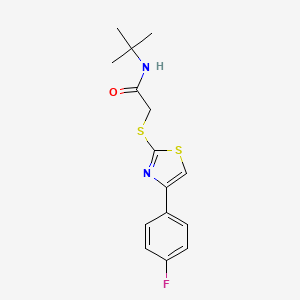 N-tert-butyl-2-[[4-(4-fluorophenyl)-2-thiazolyl]thio]acetamide