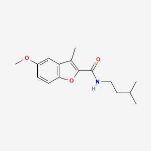 molecular formula C16H21NO3 B1224750 5-methoxy-3-methyl-N-(3-methylbutyl)-2-benzofurancarboxamide 