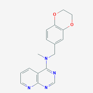 molecular formula C17H16N4O2 B12247502 N-[(2,3-dihydro-1,4-benzodioxin-6-yl)methyl]-N-methylpyrido[2,3-d]pyrimidin-4-amine 