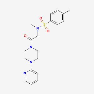 molecular formula C19H24N4O3S B1224758 N,4-Dimethyl-N-{2-Oxo-2-[4-(Pyridin-2-Yl)piperazin-1-Yl]ethyl}benzene-1-Sulfonamide 