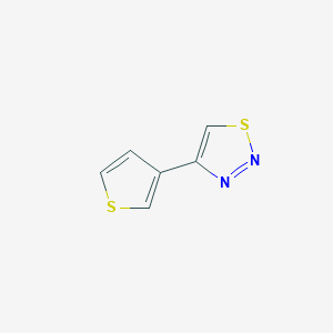 molecular formula C6H4N2S2 B12247589 4-(Thiophen-3-yl)-1,2,3-thiadiazole 
