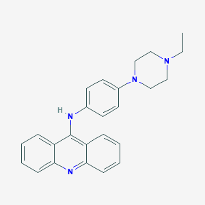 molecular formula C25H26N4 B122476 N-(4-(4-ethylpiperazin-1-yl)phenyl)acridin-9-amine CAS No. 143069-08-3