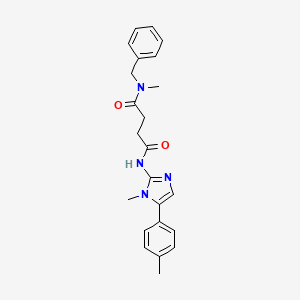 molecular formula C23H26N4O2 B1224766 N'-methyl-N-[1-methyl-5-(4-methylphenyl)-2-imidazolyl]-N'-(phenylmethyl)butanediamide 
