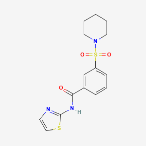 molecular formula C15H17N3O3S2 B1224767 3-(1-piperidinylsulfonyl)-N-(2-thiazolyl)benzamide 