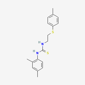 molecular formula C18H22N2S2 B1224779 N-(2,4-DIMETHYLPHENYL)-N'-{2-[(4-METHYLPHENYL)SULFANYL]ETHYL}THIOUREA 