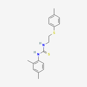 molecular formula C18H22N2S2 B1224779 1-(2,4-Dimethylphenyl)-3-[2-[(4-methylphenyl)thio]ethyl]thiourea 
