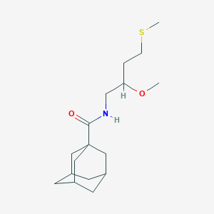 molecular formula C17H29NO2S B12247795 N-[2-methoxy-4-(methylsulfanyl)butyl]adamantane-1-carboxamide 