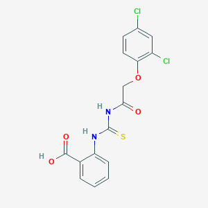 molecular formula C16H12Cl2N2O4S B122479 2-[[2-(2,4-Dichlorophenoxy)acetyl]carbamothioylamino]benzoic acid CAS No. 157921-81-8