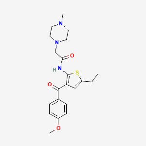 N-[5-ethyl-3-[(4-methoxyphenyl)-oxomethyl]-2-thiophenyl]-2-(4-methyl-1-piperazinyl)acetamide