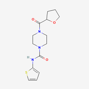 4-[oxo(2-oxolanyl)methyl]-N-thiophen-2-yl-1-piperazinecarboxamide