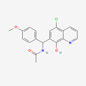 N-[(5-chloro-8-hydroxy-7-quinolinyl)-(4-methoxyphenyl)methyl]acetamide