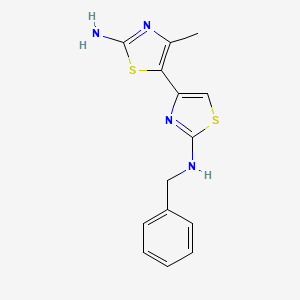 4-Methyl-5-[2-[(phenylmethyl)amino]-4-thiazolyl]-2-thiazolamine