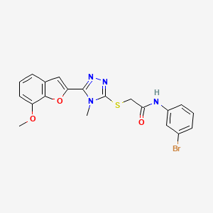 N-(3-bromophenyl)-2-[[5-(7-methoxy-2-benzofuranyl)-4-methyl-1,2,4-triazol-3-yl]thio]acetamide