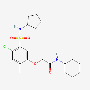 2-[4-chloro-5-(cyclopentylsulfamoyl)-2-methylphenoxy]-N-cyclohexylacetamide